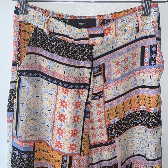 Pomelo Patchwork Mosaic Print Boho Wide Leg Pants - Picture 2 of 7